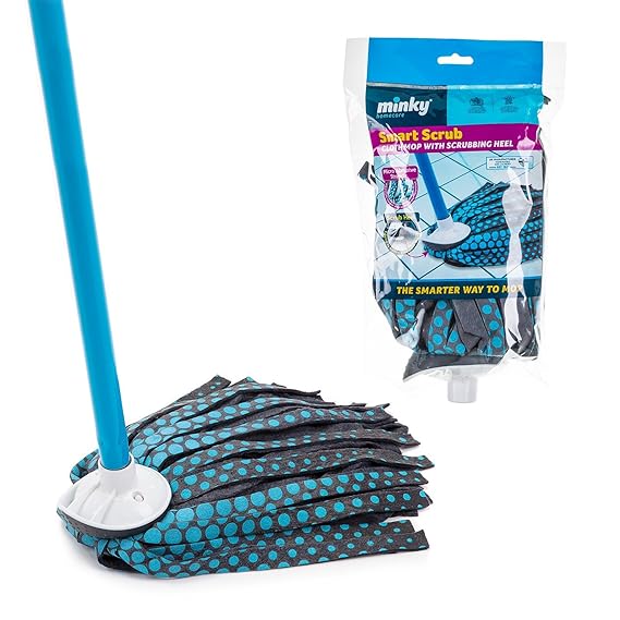 Minky Strip Mop and Refill, Metal, Blue, 18 x 10 x 148 cm Amazon.co.uk