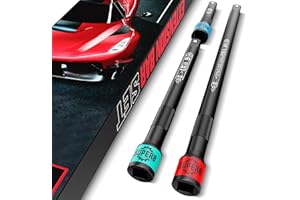 Aiourx 3/8-Inch Drive Impact Extension Bar Set, 3 Pcs Socket Extensions Sets, 3" 6" 10" Length, CR-V Steel, Tight Spaces in B