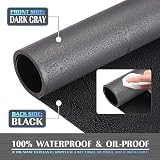 K KNODEL Large Desk Pad 80x40cm Dark Gray PVC Leather Waterproof view 3
