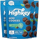 HighKey Sugar Free Cookies Mint Chocolate - 6.75oz Keto Snack Food 3-Pack Low Carb Diabetic Snacks Gluten Free Sweets Diet Fr