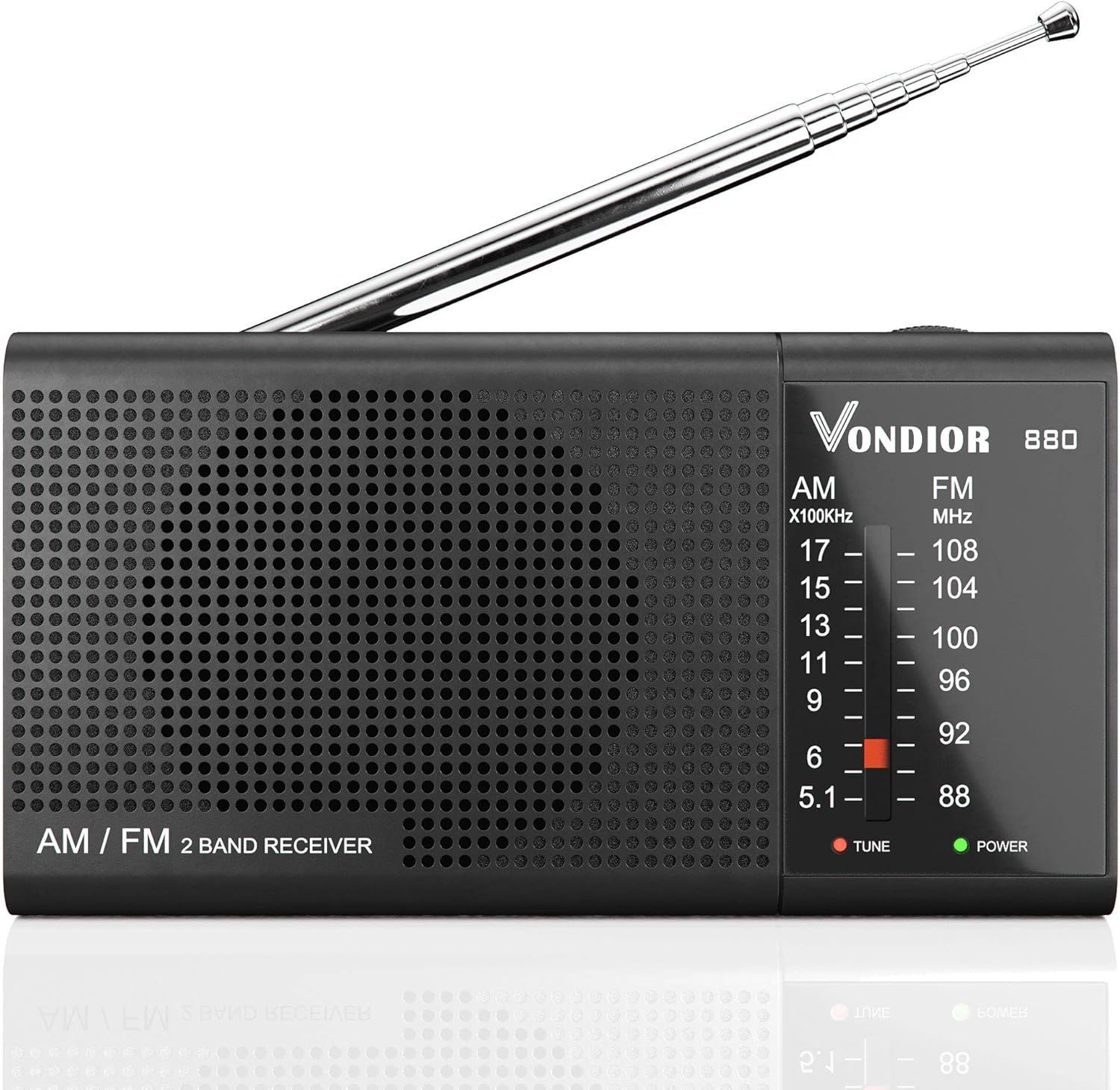 AM FM Transistor Radio - Best Reception and Longest Lasting. AM FM Portable Radio Player Operated by 2 AA Battery, Mono Headphone Socket, by Vondior (Silver): Portable_Radio, Portable_Radio, Portable_Radio, Portable_Radio, Portable_Radio, Portable_Radio, Portable_Radio, Portable_Radio, Portable_Radio, Portable_Radio, Portable_Radio, Portable_Radio, Port