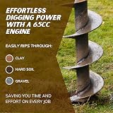 Dealourus 65cc Petrol Earth Auger 2-Stroke Digger 3 Bits Extension Pole view 6