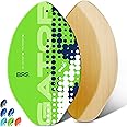 BPS New Zealand ‘Gator’ Skimboard with Colored EVA Grip Pad and High Gloss Clear Coat Wooden Skim Boards for Kids and Adults | Choose from 3 Sizes and Traction Pad Color