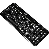 Logitech K360 Wireless USB Desktop Keyboard — Compact Full Keyboard, 3-Year Battery Life (Glossy Black)