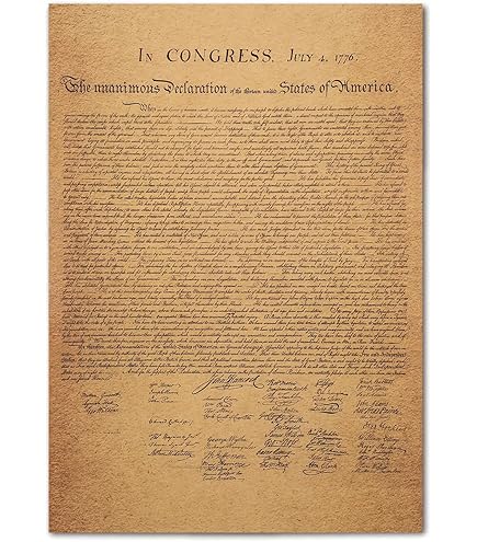 アメリカ独立宣言書 レプリカ Amazon.com: The Declaration of Independence, Authentic Replica