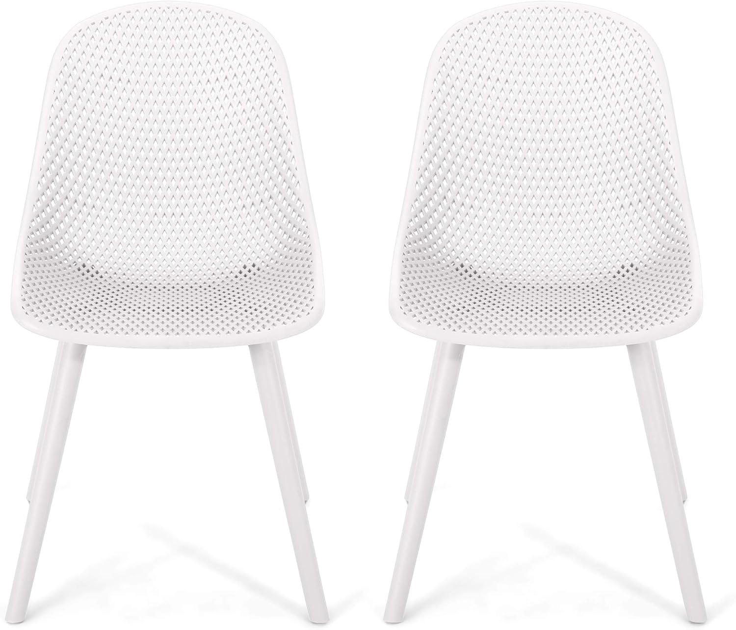 Christopher Knight Home 312459 Darleen Outdoor Dining Chair (Set of 2), White : Garden & Outdoor