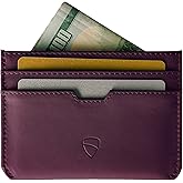 Vaultskin MOORGATE Slim Card Holder - Minimalist Leather Wallet, RFID Blocking Sleeve, Fits Front Pocket, for Men and Women