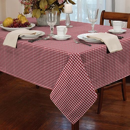 Gingham Check Square Tablecloth Dining Room or Kitchen Table Linen 54