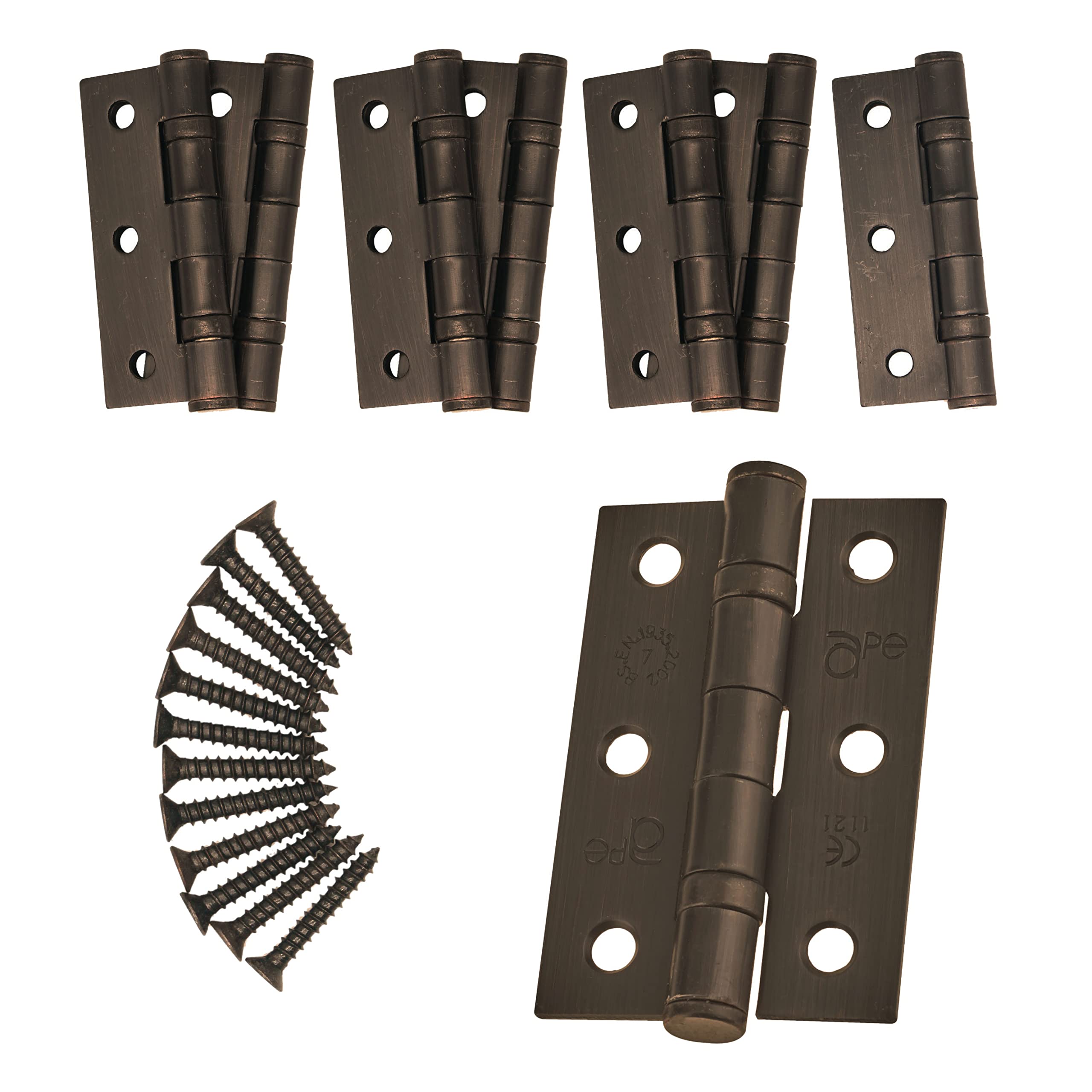 Door Hinge 3" / 76mm Dark Bronze Ball Bearing Washer CE Grade 7 for Fire Door 4 Pair