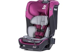 Diono Radian 3QX 4-in-1 Rear & Forward Facing Convertible Car Seat, Safe+ Engineering 3 Stage Infant Protection, 10 Years 1 Car Seat, Ultimate Protection, Slim Fit 3 Across, Purple Plum