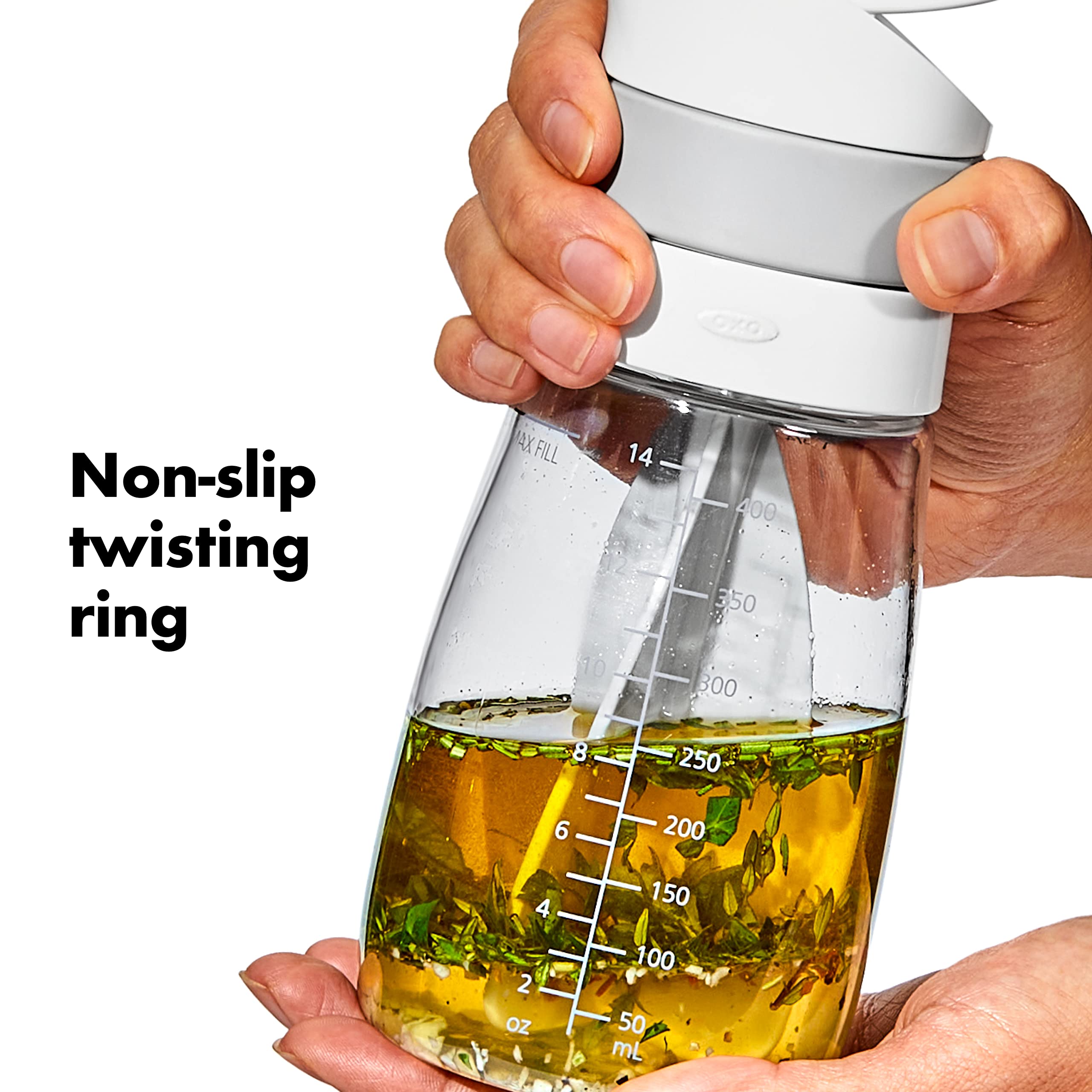 OXO Good Grips Twist & Pour Salad Dressing Mixer, Gray
