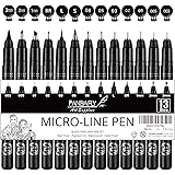 PANDAFLY Micro-Pen Fineliner Ink Pens, Precision Multiliner Pens for Artist Illustration, Art Watercolor, Sketching, Technica