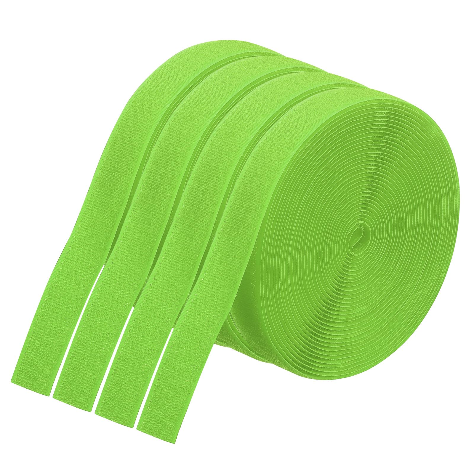 PATIKIL 26.25 Feet Carpet Marker Strips, 4 Rolls Nylon Carpet Strips Spots Hook Tape for Classroom Floor Decoration Teacher Education Social Distance, Green