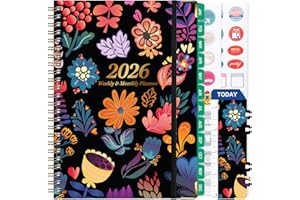 Agenda 2026, 2026 Planner 12 Months Weekly Planner Appointment Book Agenda & Large Size Monthly Calendar Schedule Organizer f