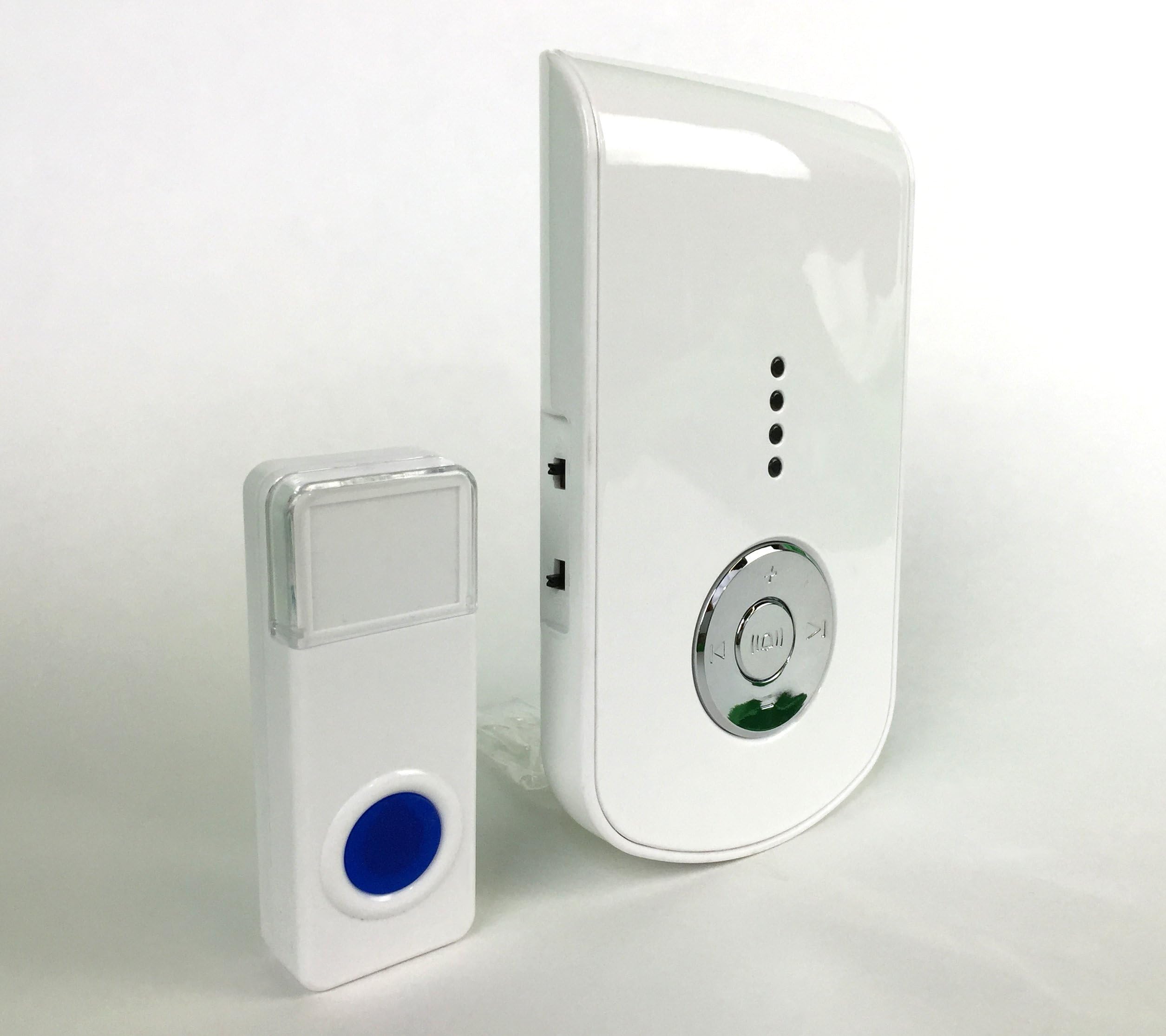 Aura Systems M3 Waterproof Wireless MP3 Doorbell, Over 50 Chimes, 300 Meter Range, SD Card Compatible