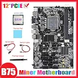Lodokdre B75 12 PCIE ETH BTC Mining Motherboard G530 CPU Cables Thermal Kit view 2