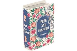 STEEL MILL AND CO. Steel Mill & Co Original Book-Shaped Decorative Vase, Ceramic Vases for Home Decor, Cute Bookshelf Decor, Unique Vase for Book Lovers (Large - Pride and Prejudice)