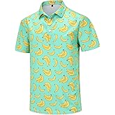 Golf Shirts for Men Dry Fit Mens Golf Shirt Short Sleeve Funny Golf Polo Shirts