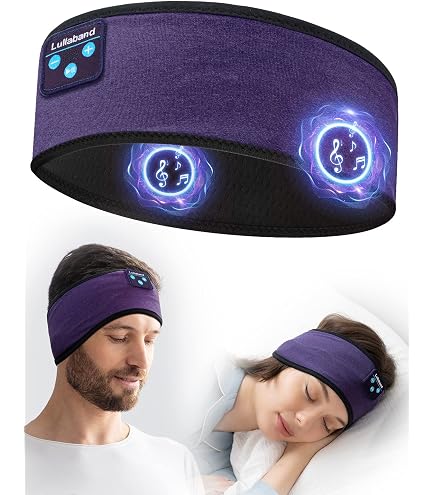 Casque Sommeil Musique Sans Fil Tuwiwol - Bandeau Élastique Avec Micro Haut-Parleurs