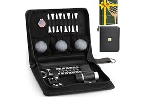GLORIEROO Golf Gifts for Men Golfers, Golf Accessories Set with Hi-End Case, Golf Balls, Golf Tees, Golf Ball Clamp, Golf Divot Tool, Golf Scorer, Rangefinder, etc