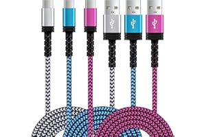 VIFIGEN USB C Charger Cable 6FT/3Pack for iPhone 15/15 Pro/15 Pro Max/15 Plus,3.1A USB Type C Cable Car Fast Charging Cord for Samsung Galaxy S24 A15 A14 5G A54 S23 S22 S21 S20,Google Pixel 8 Pro 8 7a 7 6 6a