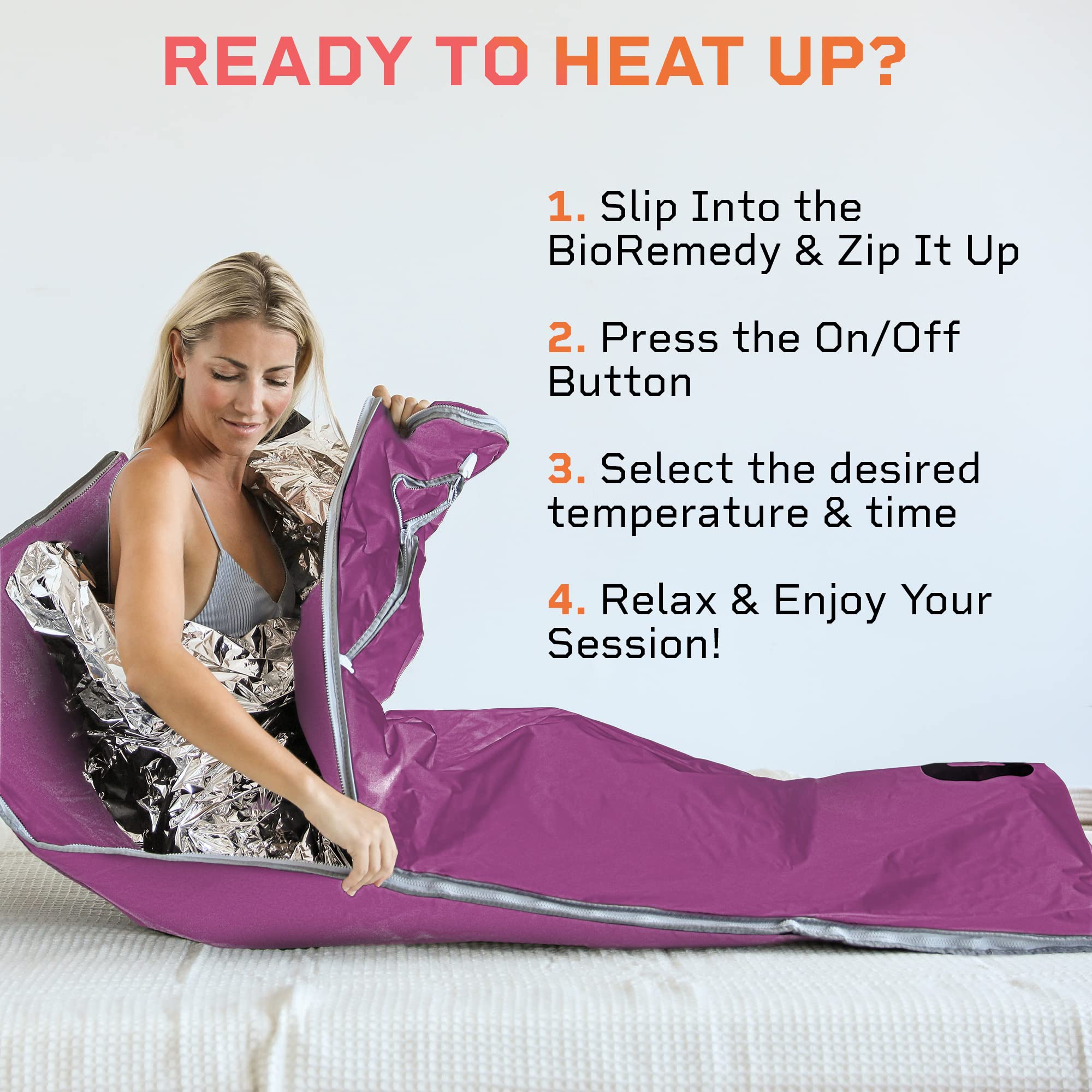 Lifepro BioRemedy Infrared Sauna Blanket – Available in 5 Colors – Portable Far Infrared Home Sauna Bag for Detox, Tension, and Relaxation – Adjustable Temp (86–158°F) & Timer – Includes Detox Wraps