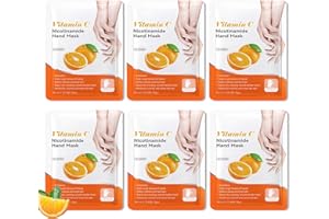 LINGHAOLH Hydrating Hand Masks, 6PCS Hand Mask Moisturizing Gloves for Men Women, Smooth Long Lasting Soft Exfoliating Hand Peeling Spa Mask Moisturizer Beauty Gift Set for Dry Cracked Rough Dull Hands（D)
