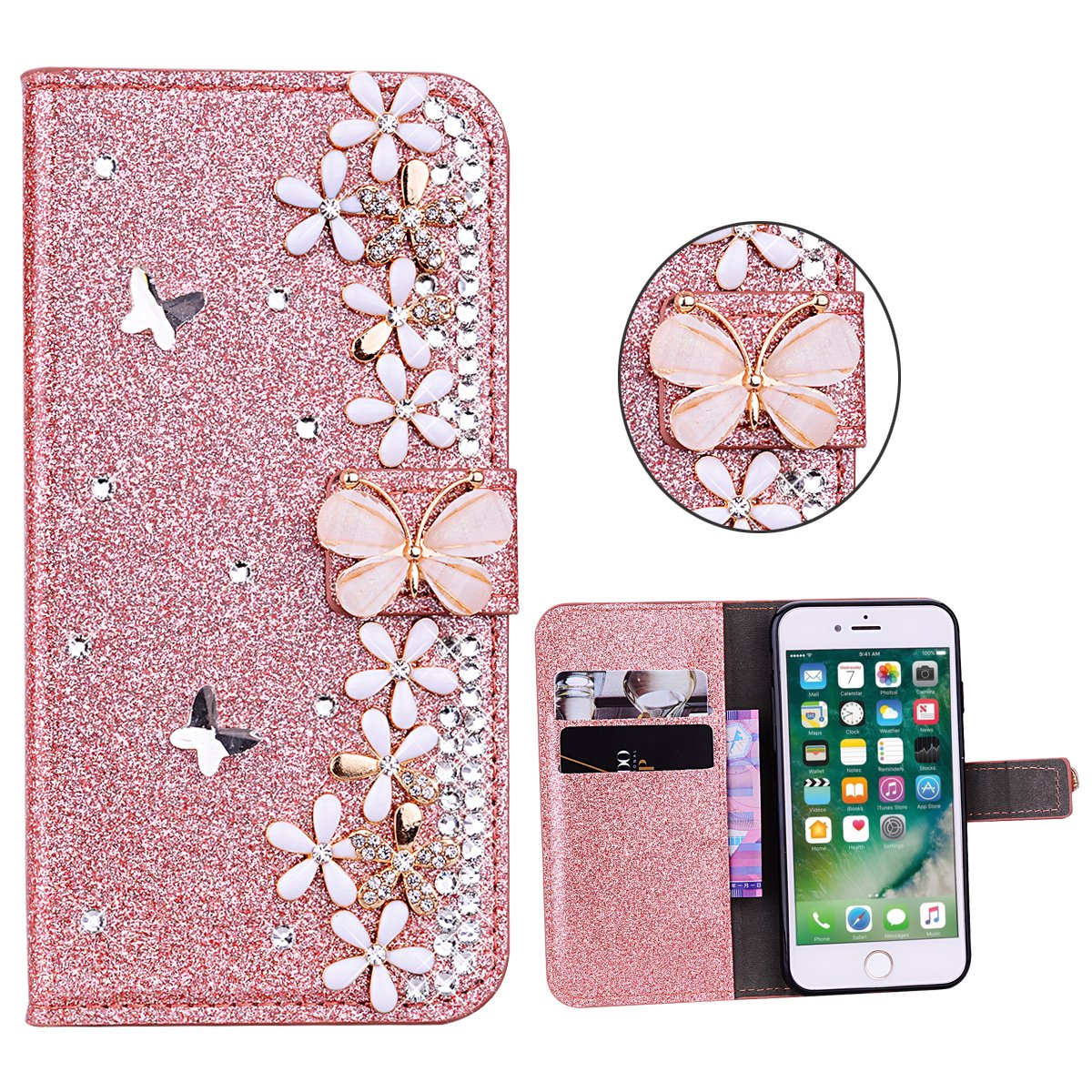 Xifanzi Glitter Wallet Case For Iphone Plus 6s Plus Desertcart
