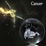 HDCRYSTALGIFTS 60mm Cancer Constellation Crystal Ball with Stand view 2