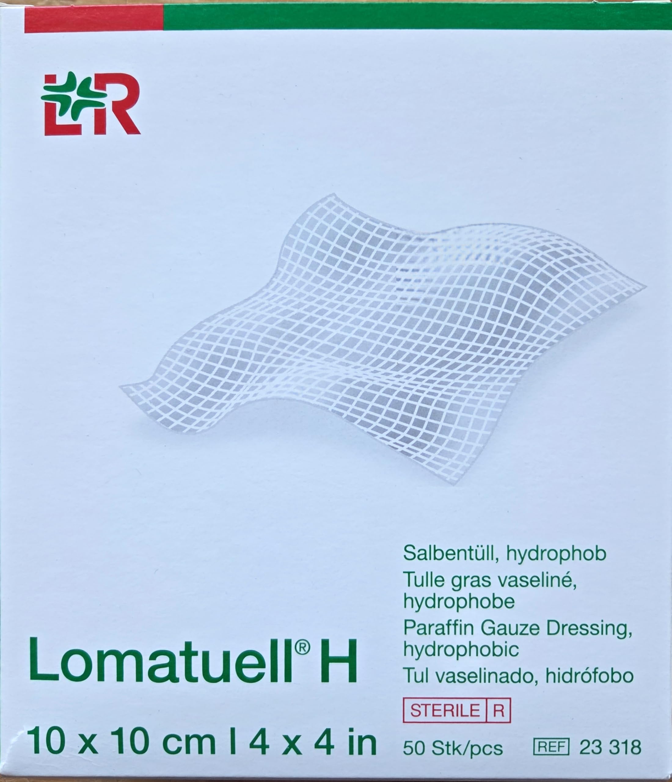 Lomatuell H 23318 Dressing Bandage, 10cm x 10cm, Pack of 50