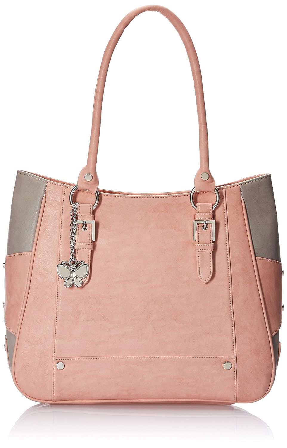 butterflies women's handbag (peach) (bns 0546 pch)