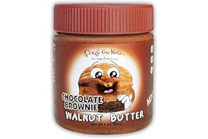 CRAZYGONUTS Crazy Go Nuts Walnut Butter, Chocolate Brownie - Healthy Snacks, Keto, Vegan, Low Carb, Gluten-Free, Superfood - Natural, Non-GMO, ALA, Omega 3 Fatty Acids, Good Fats and Antioxidants - 9 oz (1-Pack)