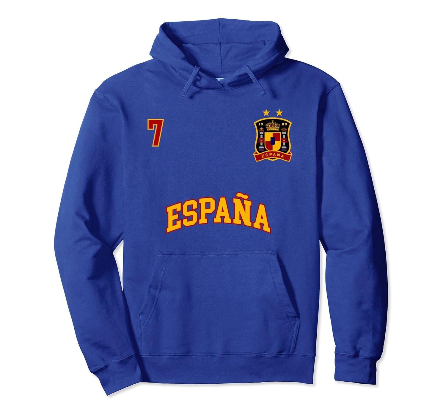 Spain Hoodie No. 7 Spanish Flag Shirt Soccer Futbol Espana4LVS