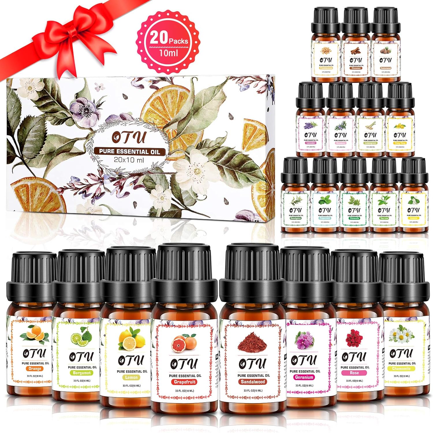 Essential Oils 100 Pure Therapeutic Grade Oils kit, 20 x 10ml