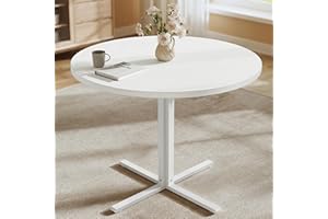 VASAGLE Dining Table, Small Round Kitchen Table for 4 People, 31.5 x 29.4 Inches, for Dining Room, Living Room, Farmhouse, Wa