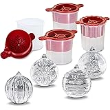 Tovolo Christmas Ornament Ice Molds, Set of 4, for Making Leak-Free, Slow-Melting Drink Ice for Whiskey, Spirits, Liquor, Coc