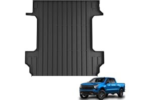PARTZER Truck Bed Mat Fit 2019-2026 Chevy Silverado 1500 & GMC Sierra 1500 (Only Fit 5.8 ft Short Bed,Not 5.5'/6.8'/8.2' Bed) TPE All Weather Truck Bed Liner Cargo Liner Silverado 1500 Accessories