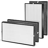 Sudon Air Filter Compatible with Air-Doctor 5000 Air Purifier Replacement for AD5000 Filters Combo, Including 2 Premium Filters and 2 Carbon Filters