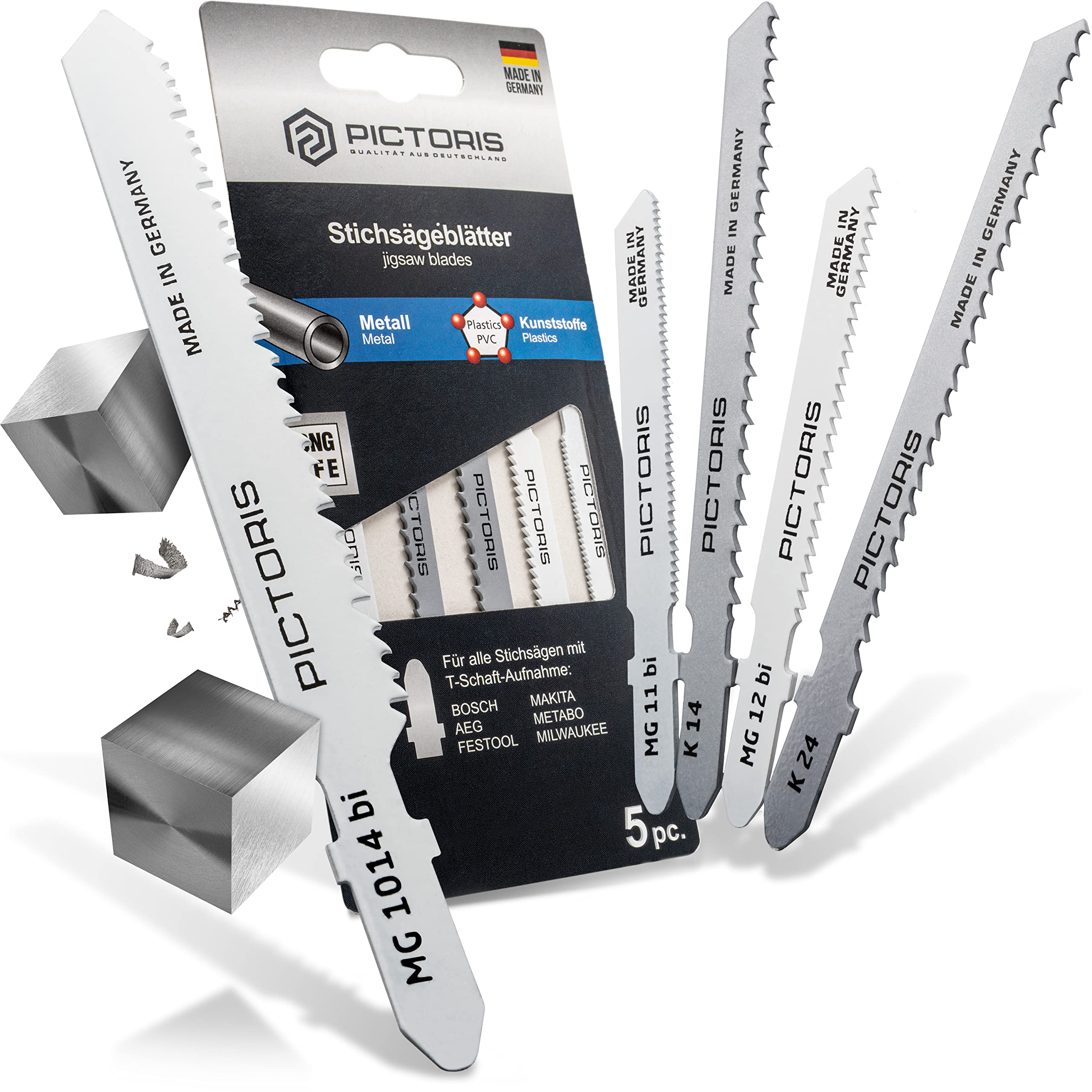 PICTORIS 5 x jigsaw blades (metal)