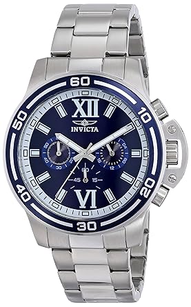 Invicta Watches, Mens Specialty Chronograph Blue Dial Stainless Steel, Model 15057