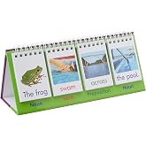 Junior Learning Sentence Flips - Double-Sided Flip Stand for Ages 4-6 | Interactive grammar and vocabulary builder for K-1 students. Features vowel patterns, phonics, and colorful illustrations