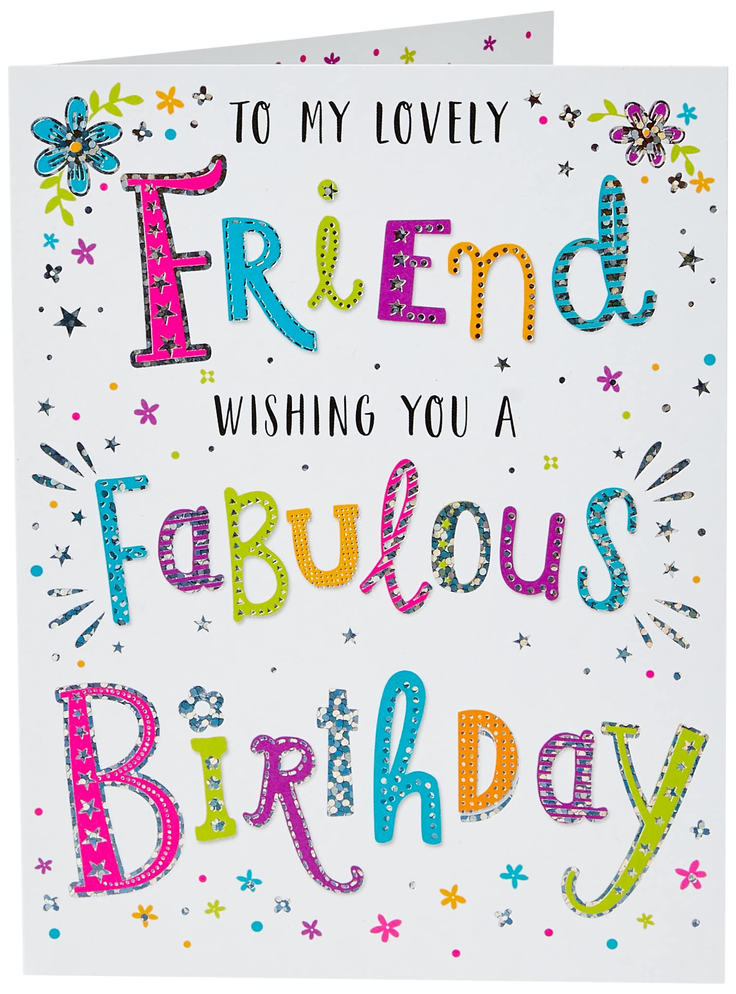 Piccadilly Greetings Modern Fabulous Friend Birthday Card - 8 x 6 inches - Regal Publishing