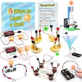 STEM Electric Circuit Kit, Electricity Science Project Light Bulb Experiments for Kids Teens, Electrical Engineering Kits Age 8-12 12-14, Fruit Energy Projects Circuits Experiment