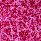 Caleihd 1LB Crinkle Paper Filler Cut Shredded Paper, Gift Box Baskets Wrapping and Filling for Easter, Birthday, Wedding, Christmas Decoration(Pink)