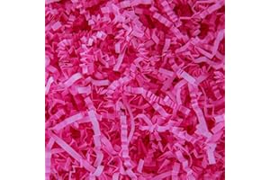 Caleihd Crinkle Cut Paper Shred Filler 1LB Shredded Paper for Gift Box Baskets Wrapping and Filling (Pink)