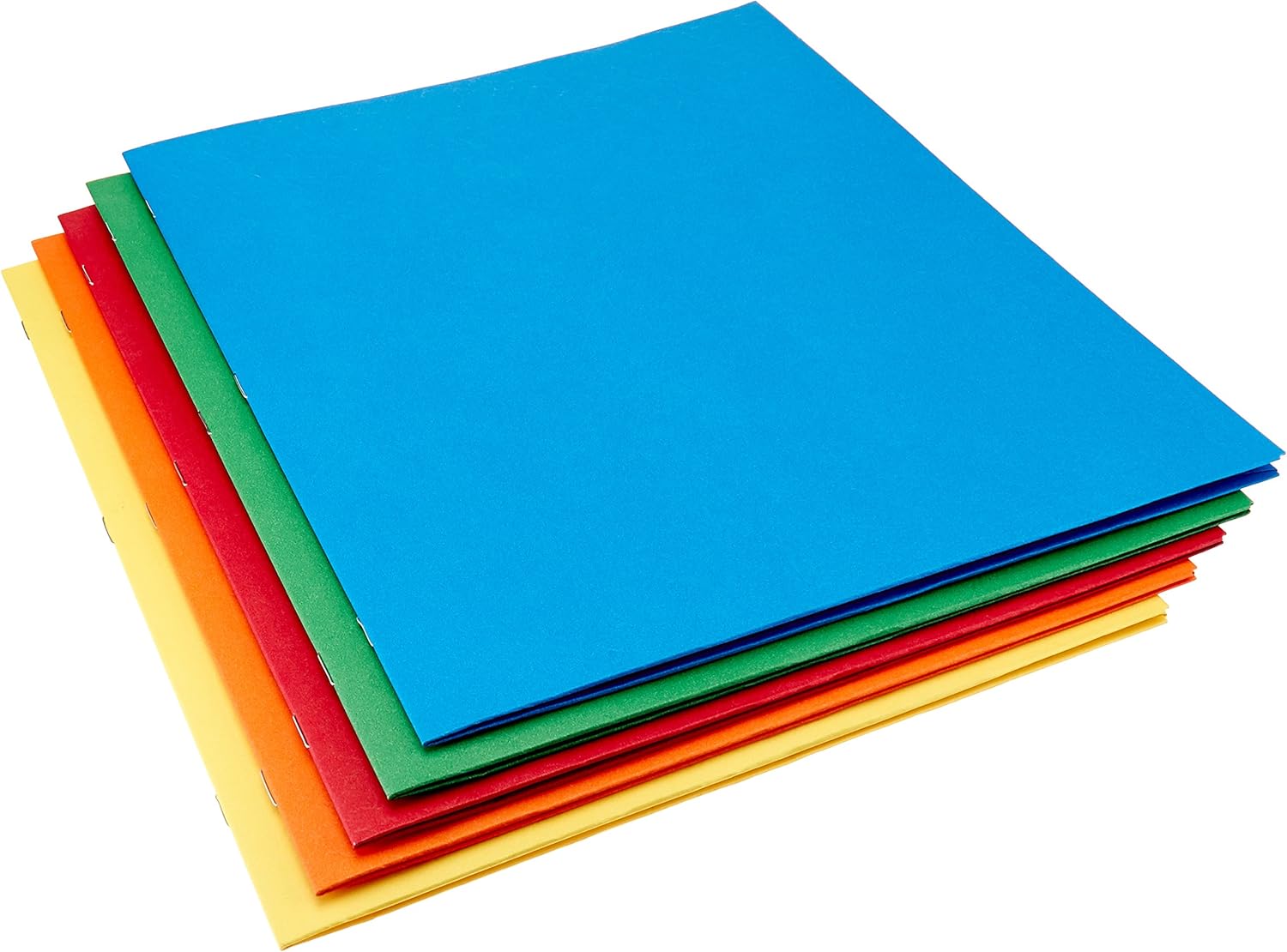 Basics Twin Pocket File Folders with Fasteners, 25-Pack : Office Products