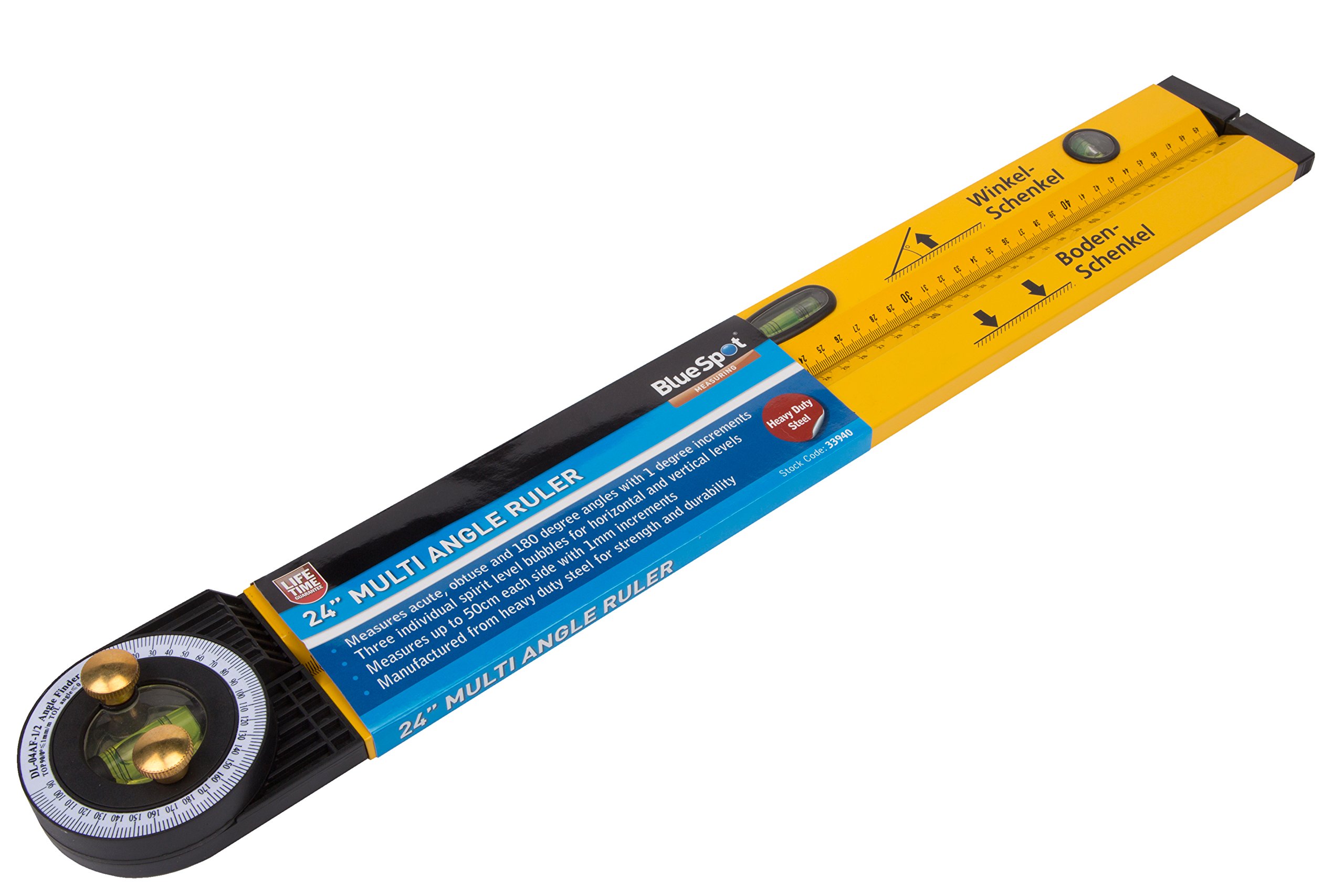 Blue Spot 33940 24-Inch Angle Measuring Ruler
