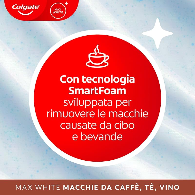 Max White, Dentifricio Sbiancante Per Caffè e Tè, 4x75 ml