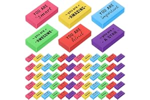 Resurhang 180 Pcs Inspirational Erasers for Kids Christian Pencil Erasers Bulk, Back-to-School Gifts Motivational and Cute Supplies for Students Classrooms, Drawing (Multicolor,Motivational)