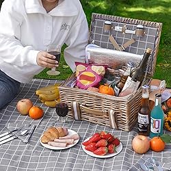 Wicker Picnic Basket for 2 - Willow Basket with